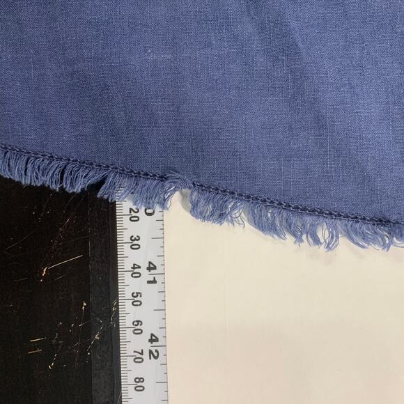 XCVI Wearables L Womens Blue Linen Cotton Blend Shirt Dress Breathable Travel - Picture 8 of 9